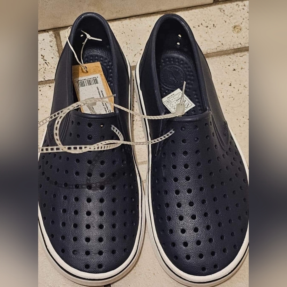 New Native Miles Navy Slip-On Shoes